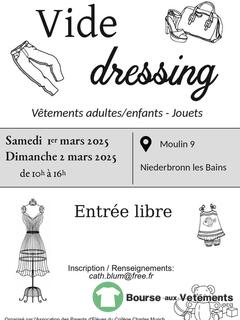 Photo de la bourse aux vêtements Vide dressing, vêtements adultes, enfants et jouets l