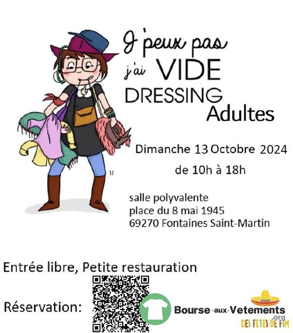 Vide-dressing vêtements et accessoires adultes - ados