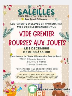 Photo de la bourse aux vêtements Vide grenier et bourse aux jouets à l’école de Saleilles.