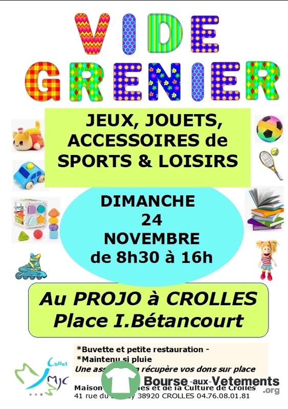 VIDE-GRENIER Jeux-Jouets-Accessoires de Sports et Loisirs