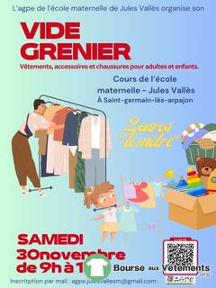 Photo de la bourse aux vêtements vide grenier des parents d'élèves