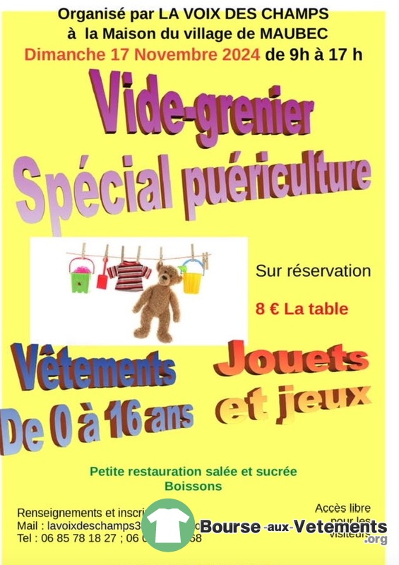 Vide grenier spécial puériculture