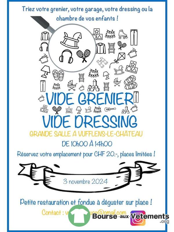 Vide-grenier, vide-dressing à Vufflens-le-Château