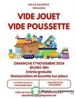 Vide Jouet - Vide Poussette APE de BAUDREIX