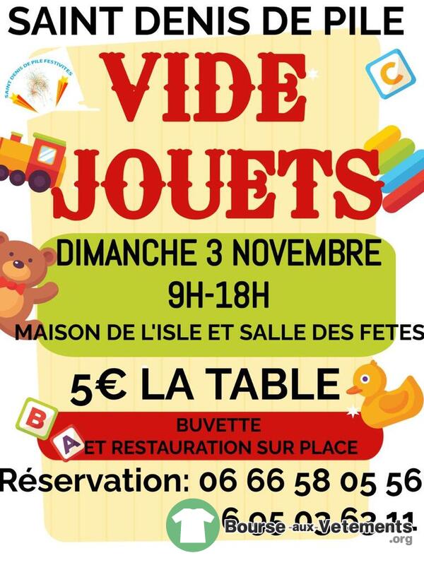 Vide jouets saint denis de pile festivités