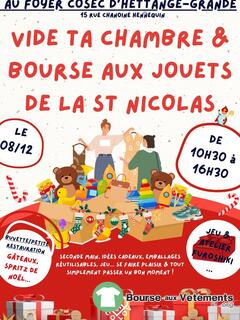 Vide ta chambre et bourse aux jouets de la st nicolas