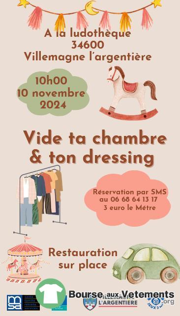 vide ta chambre et ton dressing